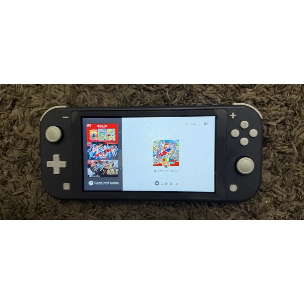 Nintendo Switch Lite Gray 32GB 720p 2019 HDH-001 With Mario Odyssey Game